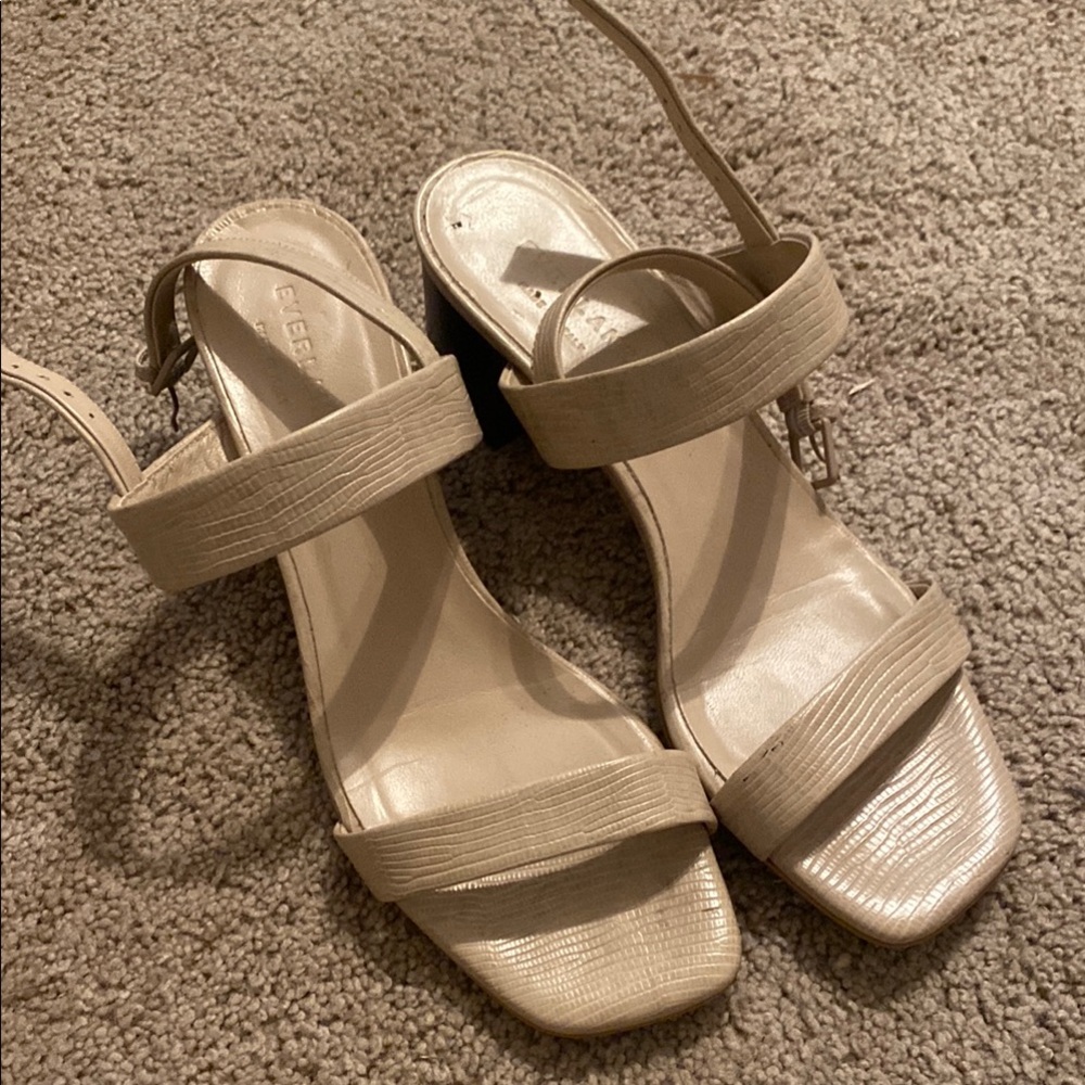Everlane Cream Strappy Sandals